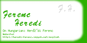 ferenc heredi business card